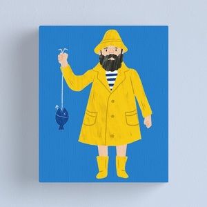 Fisherman Art Wall Piece